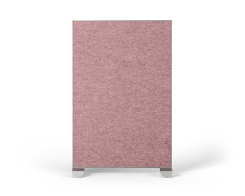 Shift Walls Room Divider 4'x6' with tackable surface, blush pink color, and mobile caster base