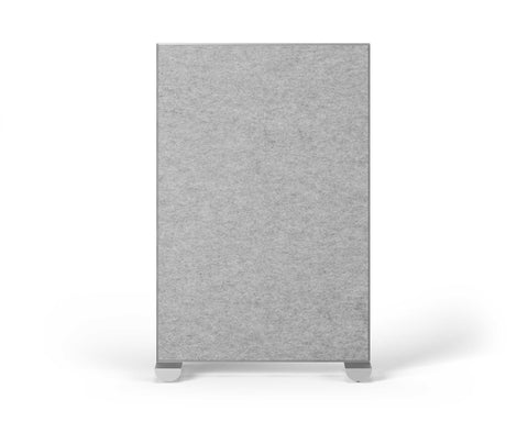 Shift Walls Room Divider 4'x6' with tackable surface, mottled white color, and caster base