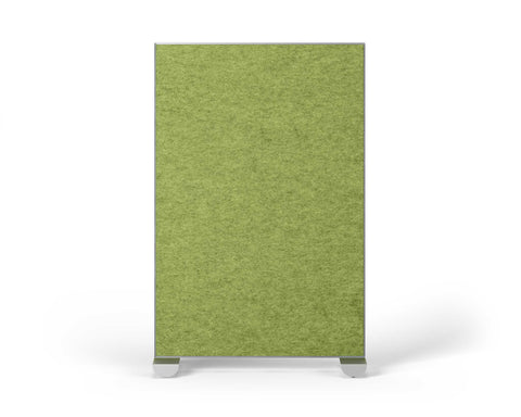 Shift Walls Room Divider 4'x6' with tackable surface, pistachio green color, and mobile caster base