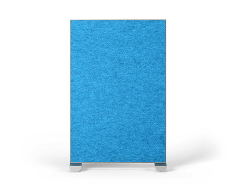 Shift Walls Room Divider 4'x6' with tackable surface, pool blue color, and mobile caster base