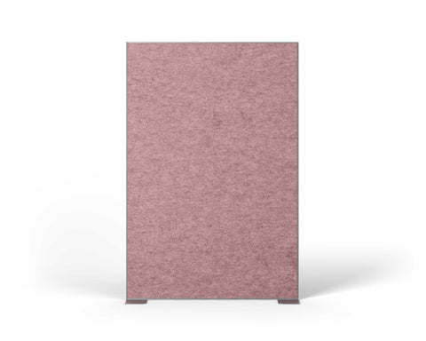 Shift Walls Room Divider 4'x6' with tackable surface, blush pink color, and stable plate base