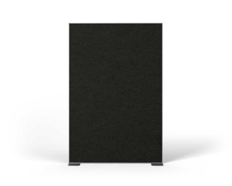 Shift Walls Room Divider 4'x6' with tackable surface, charcoal color, and stable plate base