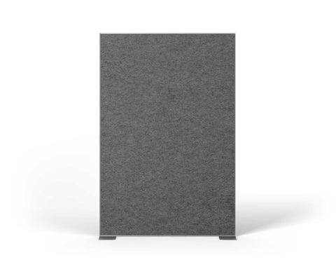 Shift Walls Room Divider 4'x6' with tackable surface, grey color, and stable plate base