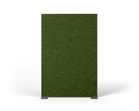 Shift Walls Room Divider 4'x6' with tackable surface, moss green color, and stable plate base