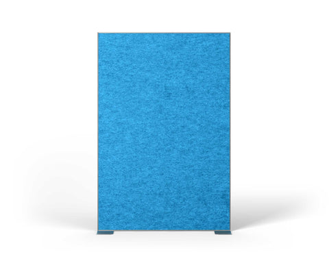 Shift Walls Room Divider 4'x6' with tackable surface, pool blue color, and stable plate base