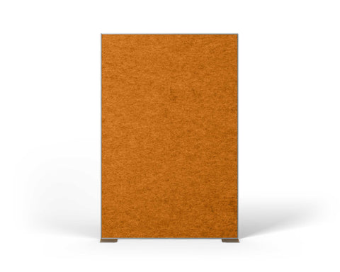 Shift Walls Room Divider 4'x6' with tackable surface, pumpkin orange color, and stable plate base