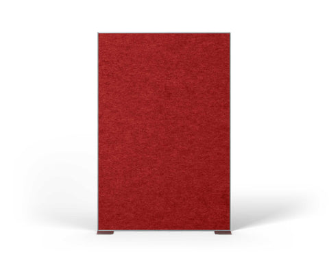 Shift Walls Room Divider 4'x6' with tackable surface, red color, and stable plate base