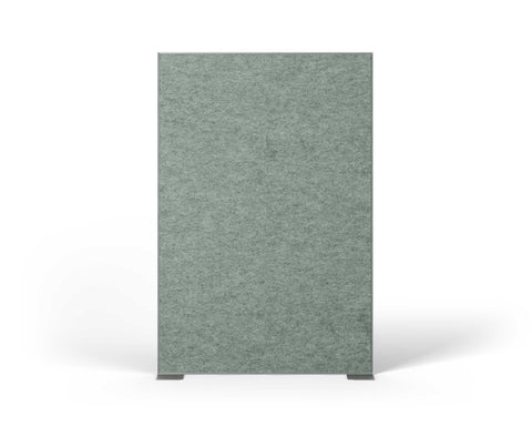 Shift Walls Room Divider 4'x6' with tackable surface, sage green color, and stable plate base
