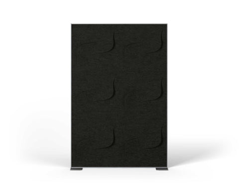 Shift Walls Room Divider 4'x6' with Twist pattern, charcoal color, and stable plate base