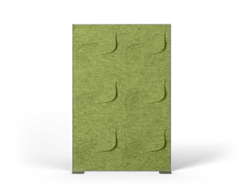 Shift Walls Room Divider 4'x6' with Twist pattern, pistachio green color, and stable plate base