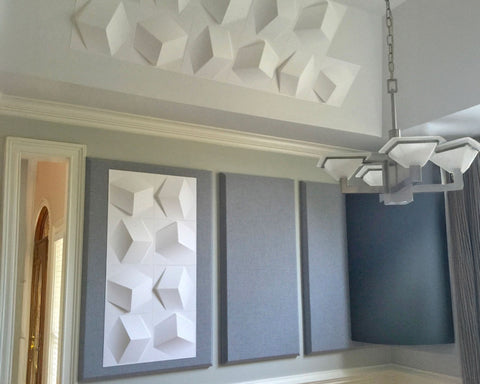 Cube Plasticforms Wall Tiles - Acoustic white tiles in recording studio