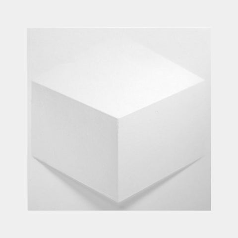 Cube Plasticforms Wall Tiles - Single cube tile white close-up