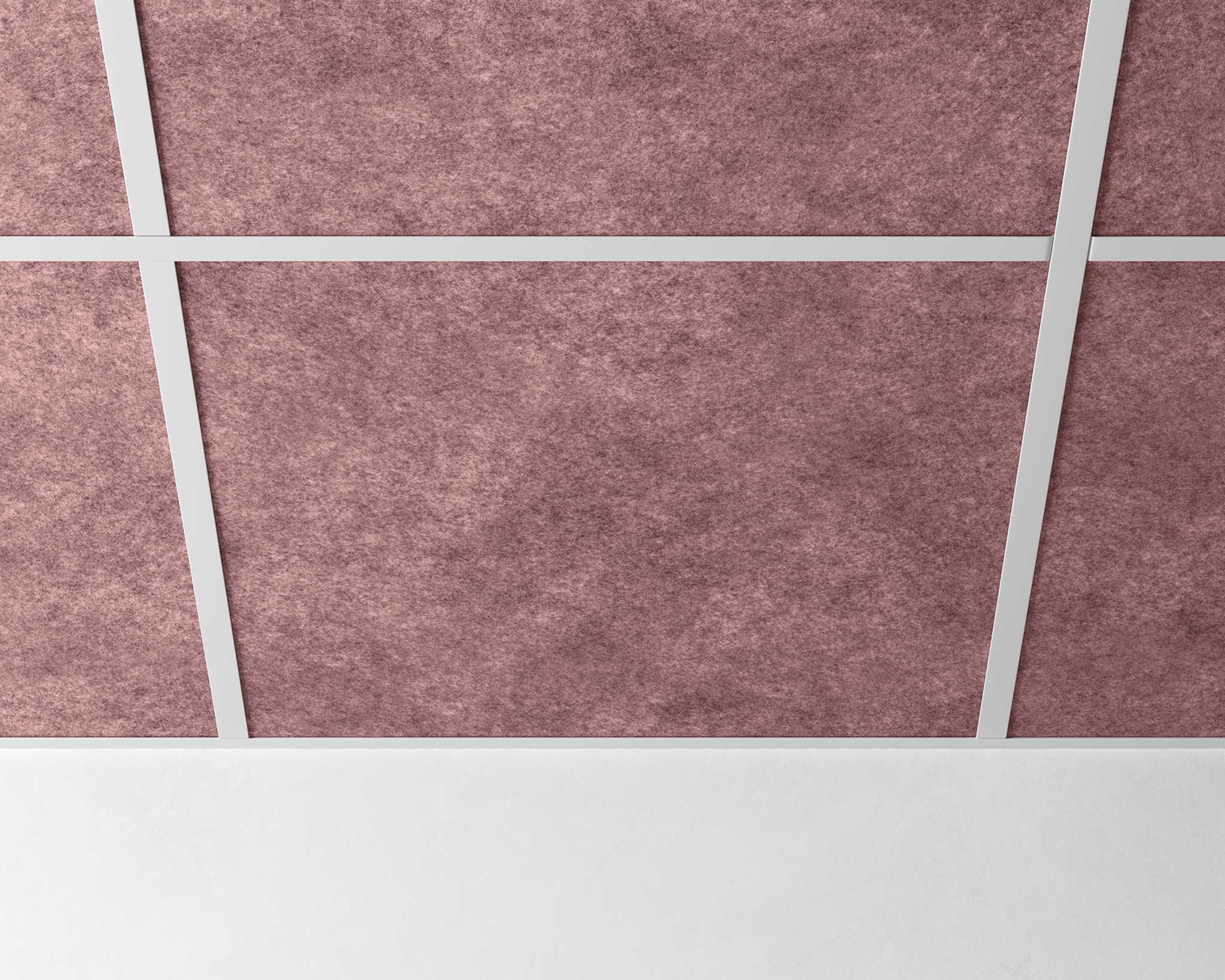 Edge FeltForms Ceiling Tile in blush, close-up texture detail