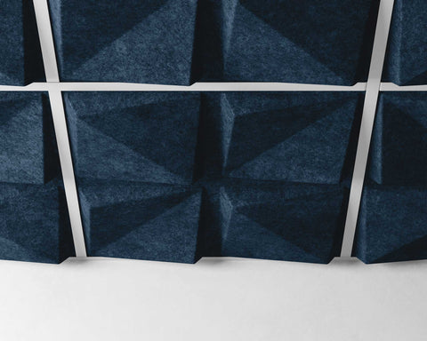 feltform ceiling tiles quad close up denim | MIO Culture