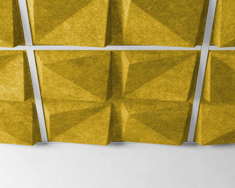 feltform ceiling tiles quad close up mustard | MIO Culture