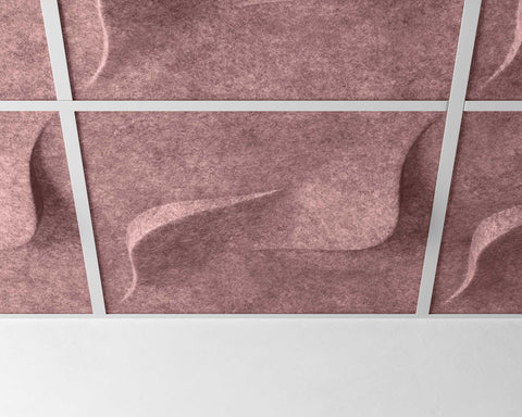 feltform ceiling tiles twist close up blush | MIO Culture