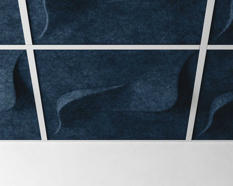 feltform ceiling tiles twist close up denim | MIO Culture