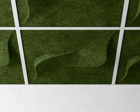 feltform ceiling tiles twist close up moss | MIO Culture