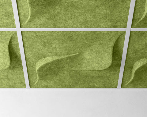 feltform ceiling tiles twist close up pistachio | MIO Culture