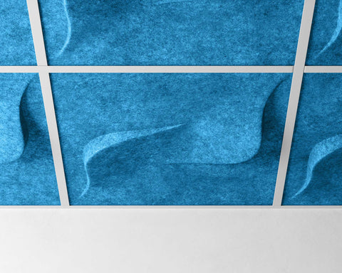 feltform ceiling tiles twist close up pool blue | MIO Culture