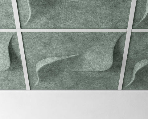 feltform ceiling tiles twist close up sage | MIO Culture