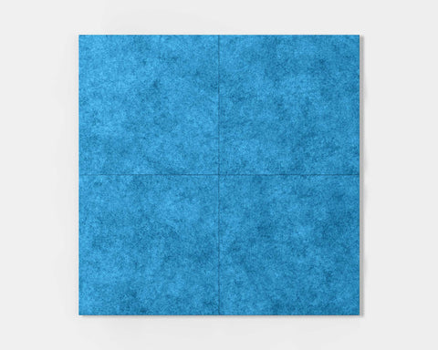 Set of 4 Edge FeltForms Acoustic Wall Panels in Pool Blue color
