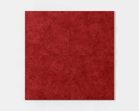 Set of 4 Edge FeltForms Acoustic Wall Panels in Red color