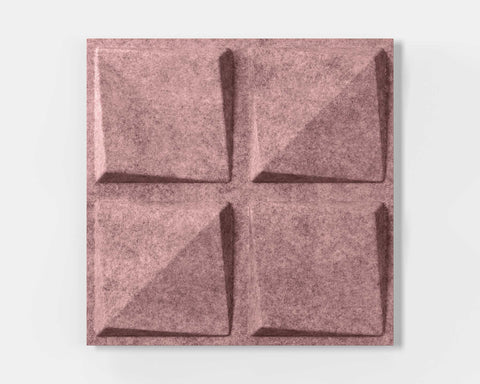 Mio Culture Quad Feltforms Acoustic Tile - Single Panel in Blush Pink Color