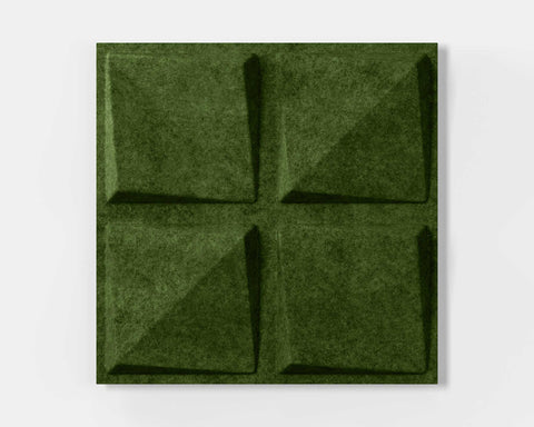 Mio Culture Quad Feltforms Acoustic Tile - Single Panel in Moss Green Color