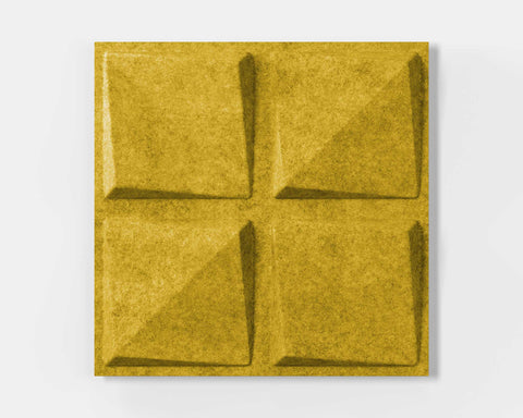 Mio Culture Quad Feltforms Acoustic Tile - Single Panel in Mustard Yellow Color