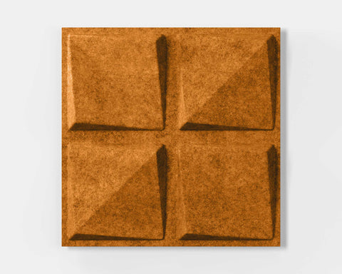 Mio Culture Quad Feltforms Acoustic Tile - Single Panel in Pumpkin Orange Color