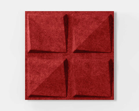 Mio Culture Quad Feltforms Acoustic Tile - Single Panel in Red Color