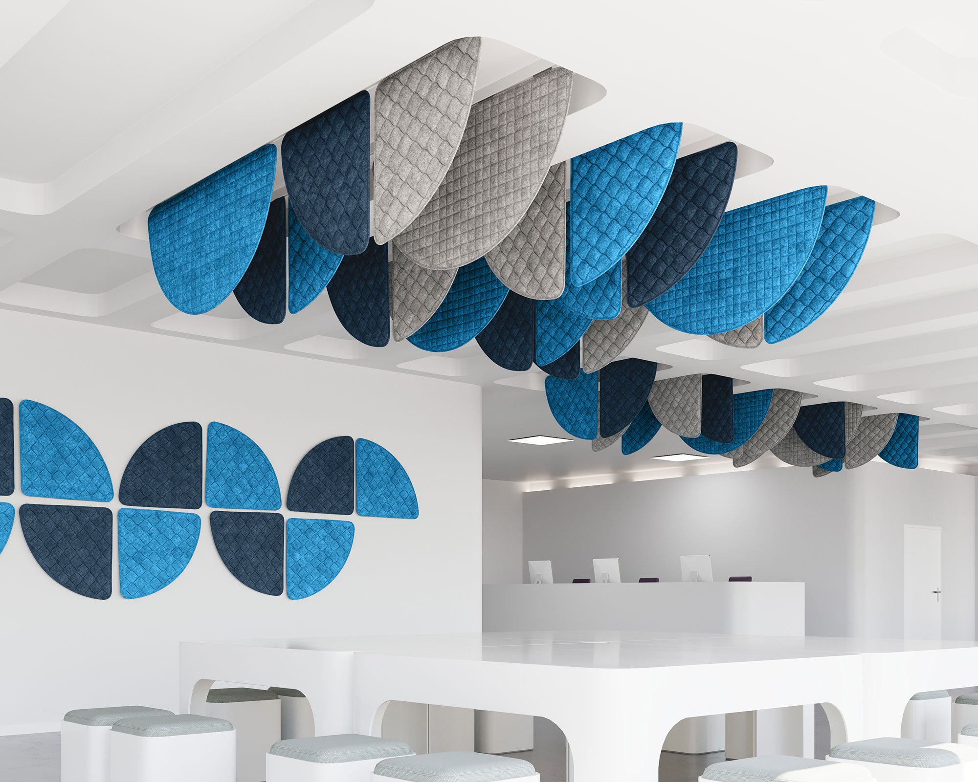 Quiltforms Acoustic Ceiling Baffle 24" Half Circle hover image