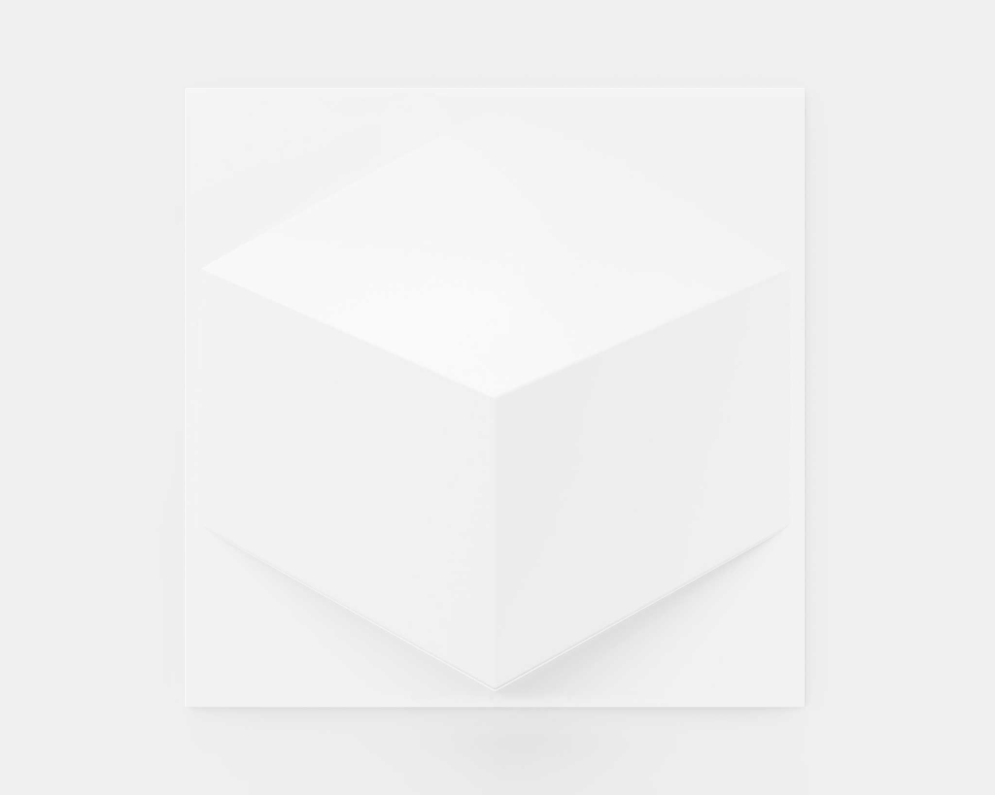 Cube Plasticforms Wall Tiles - Single white tile on wall