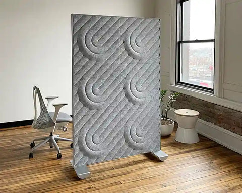 Shift Walls Room Divider 4'x6' with Deco pattern in modern office environment
