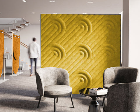 office corridor with modern room dividers