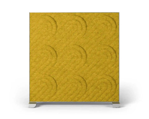 Shift Walls 6x6 Room Divider with deco caster base in mustard