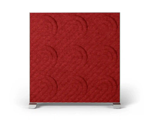 Shift Walls 6x6 Room Divider with deco caster base in red