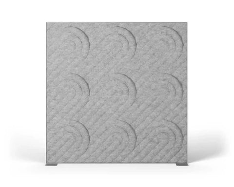 Shift Walls 6x6 Room Divider with deco plate base in mottled white