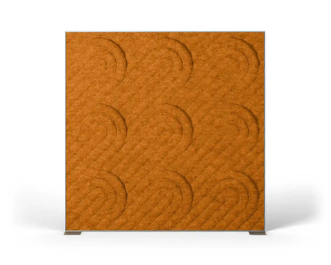 Shift Walls 6x6 Room Divider with deco plate base in pumpkin