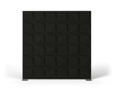 Shift Walls 6x6 Room Divider with quad plate base in charcoal