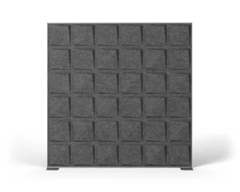 Shift Walls 6x6 Room Divider with quad plate base in grey