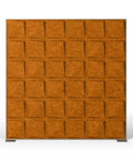 Shift Walls 6x6 Room Divider with quad plate base in pumpkin