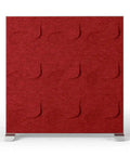 Shift Walls 6x6 Room Divider with twist base and red finish