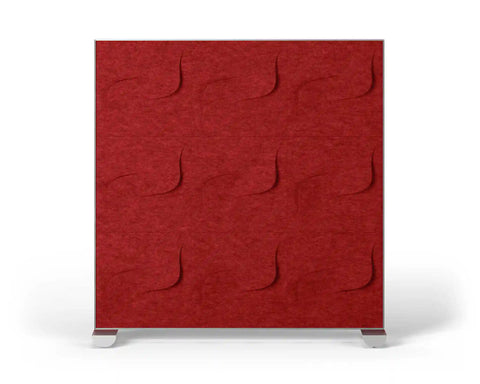 Shift Walls 6x6 Room Divider with twist base and red finish