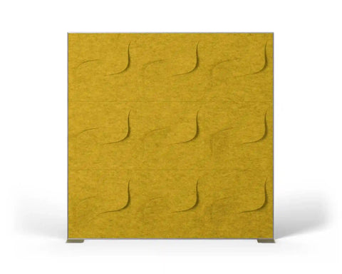 Shift Walls 6x6 Room Divider with twist plate base in mustard
