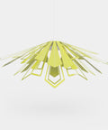 Chartreuse Bendant pendant lamp different bend arrangement all flaps down.