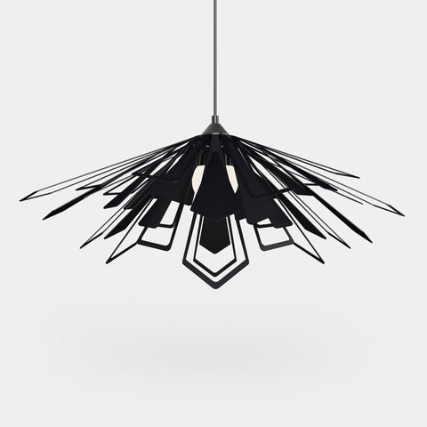 Black Bendant pendant lamp all flaps down.