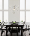 White Bendant Lamp in modern dining room