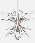 Silver Bendant Lamp starburst arrangement.